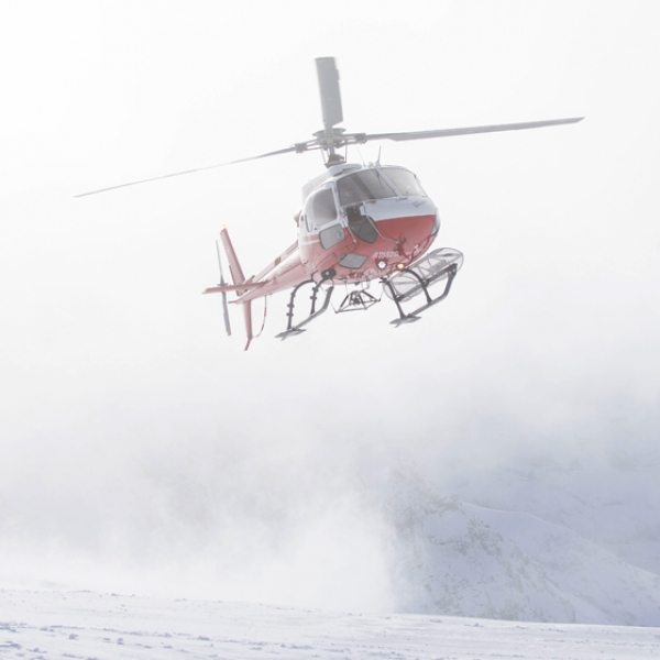 Flight to the Zermatt ski region