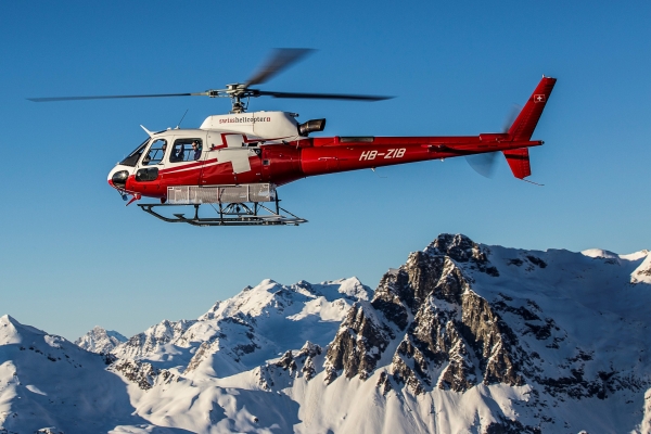 Transfer flight between the ski-areas