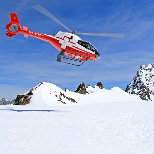 Bernese Alps flight with glacier landing